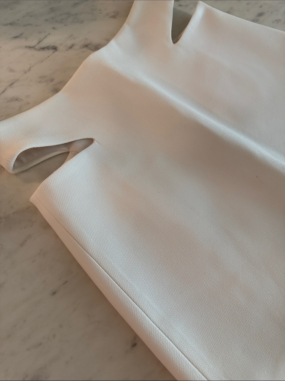 Zara White Skirt with Side Cut Outs - Picture 3 of 5